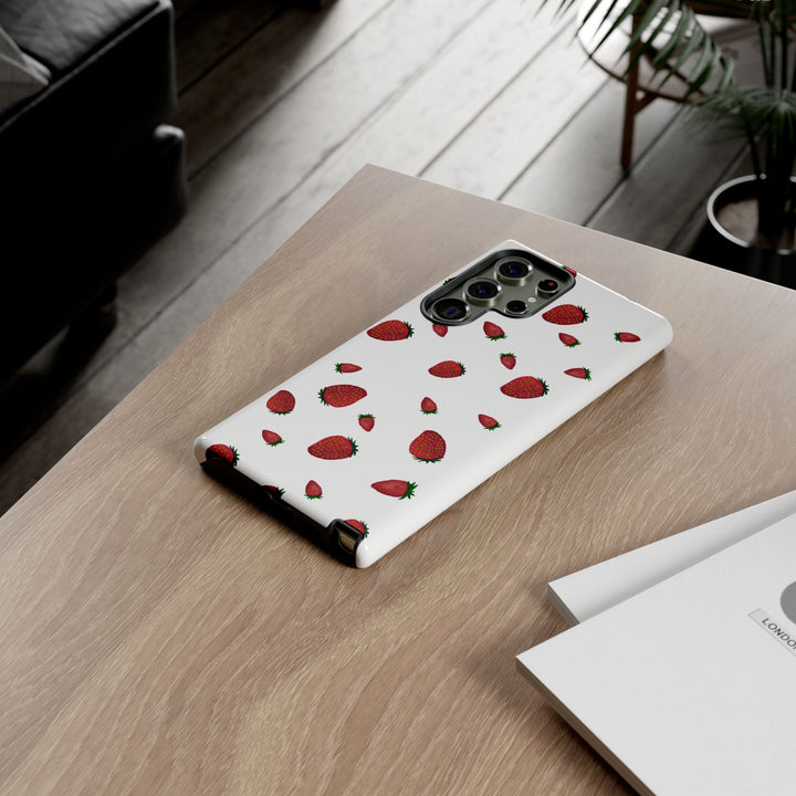 Strawberry Phone Case - Tough Cases, Cute Phone Cover, Berry Aesthetic, Gifts for Fruit Lovers, Summer Accessories - bzbuzzbee