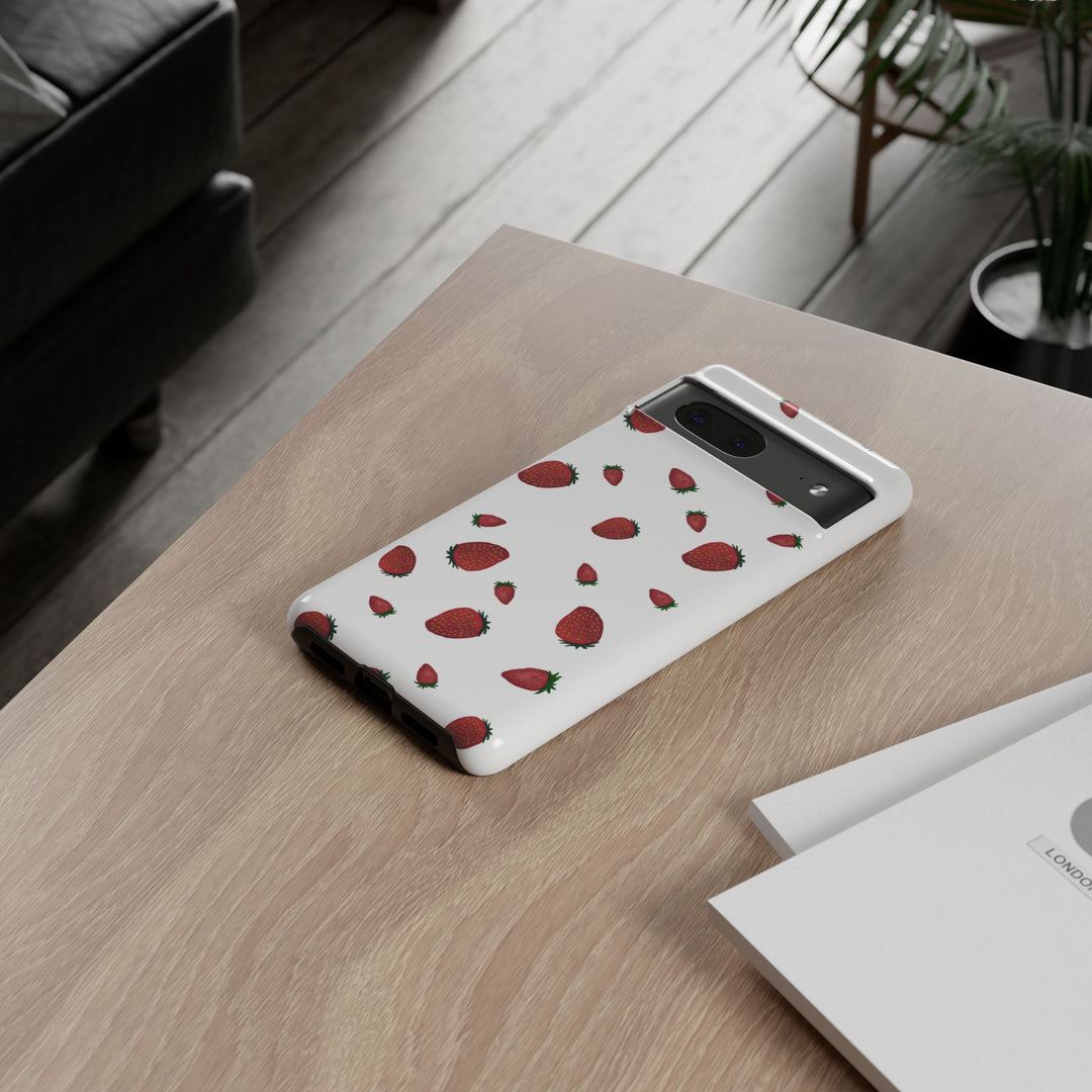 Strawberry Phone Case - Tough Cases, Cute Phone Cover, Berry Aesthetic, Gifts for Fruit Lovers, Summer Accessories - bzbuzzbee