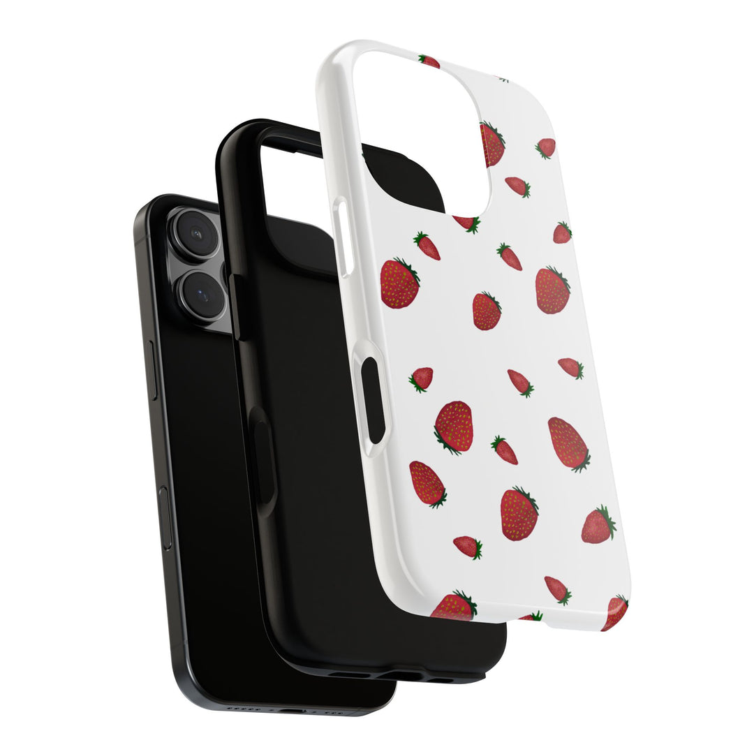 Strawberry Phone Case - Tough Cases, Cute Phone Cover, Berry Aesthetic, Gifts for Fruit Lovers, Summer Accessories - bzbuzzbee