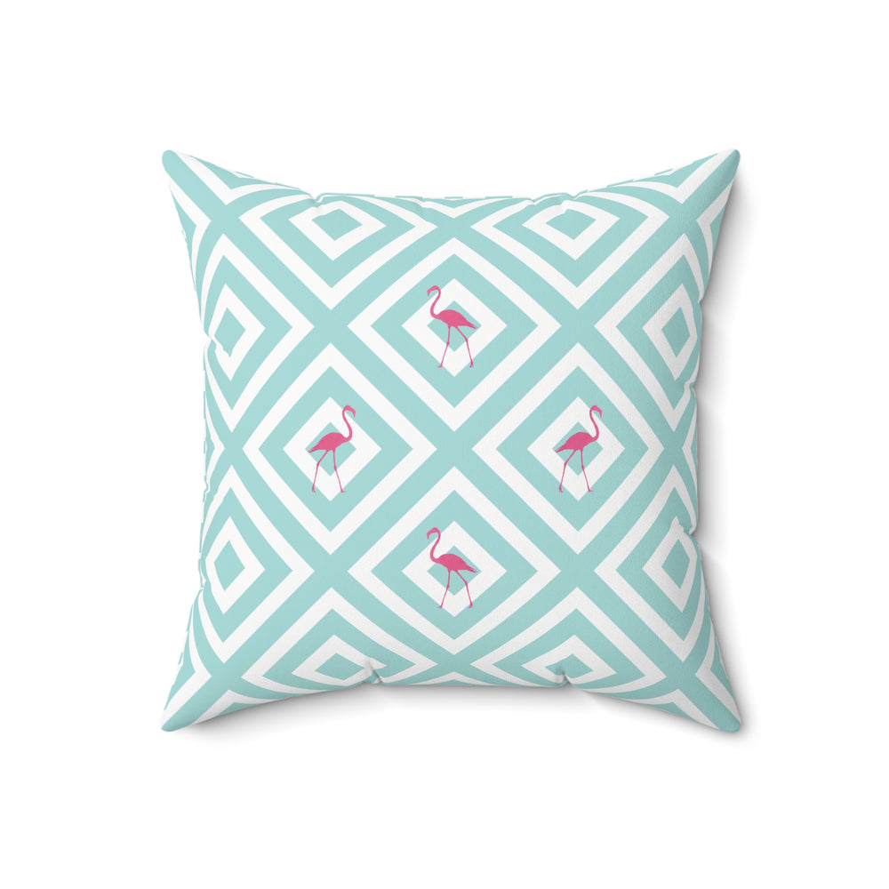 Flamingo Geometric Pillow - bzbuzzbee