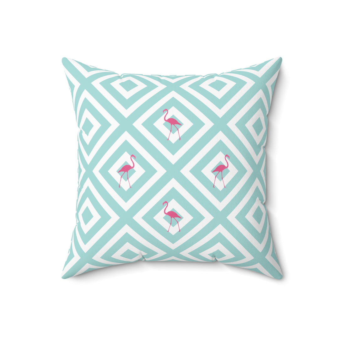 Flamingo Geometric Pillow - bzbuzzbee
