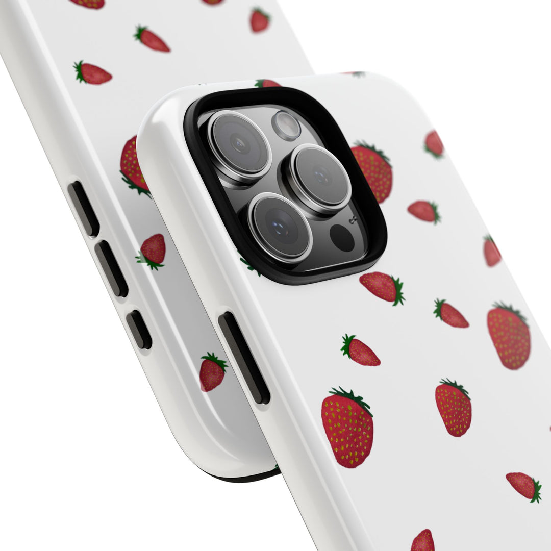 Strawberry Phone Case - Tough Cases, Cute Phone Cover, Berry Aesthetic, Gifts for Fruit Lovers, Summer Accessories - bzbuzzbee