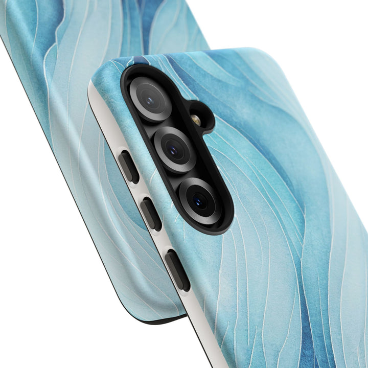 Abstract Waves Phone Case, Artistic Phone Cover, Ocean Vibe Case, Gift for Tech Lovers, Unique Mobile Accessories - bzbuzzbee
