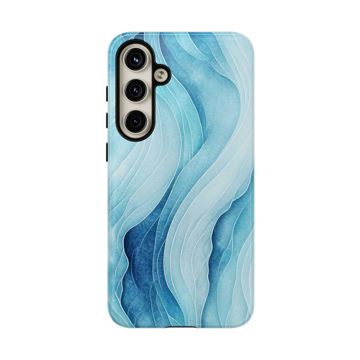 Abstract Waves Phone Case, Artistic Phone Cover, Ocean Vibe Case, Gift for Tech Lovers, Unique Mobile Accessories - bzbuzzbee
