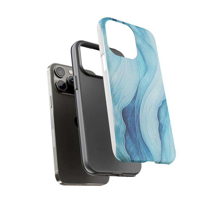 Abstract Waves Phone Case, Artistic Phone Cover, Ocean Vibe Case, Gift for Tech Lovers, Unique Mobile Accessories - bzbuzzbee