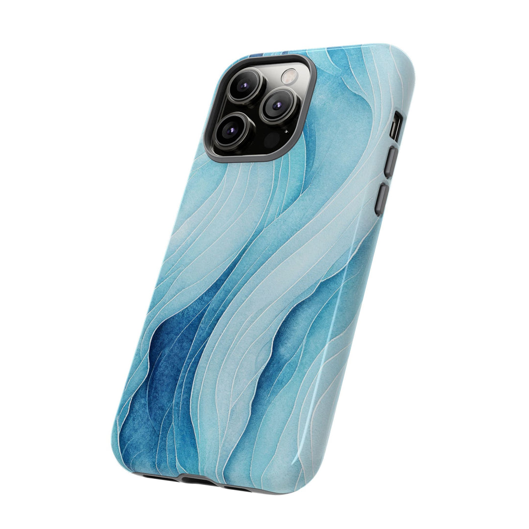 Abstract Waves Phone Case, Artistic Phone Cover, Ocean Vibe Case, Gift for Tech Lovers, Unique Mobile Accessories - bzbuzzbee