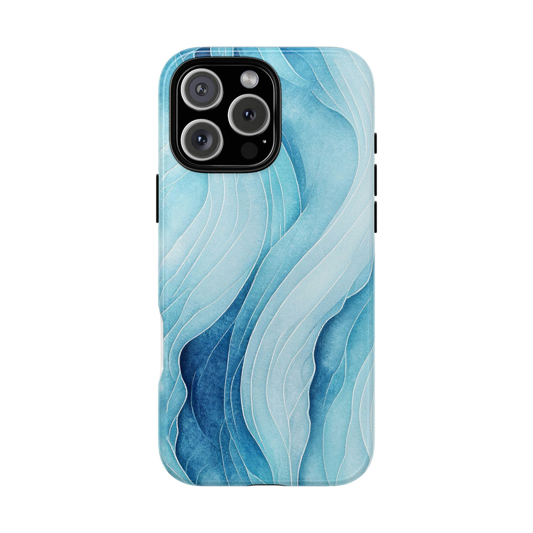 Abstract Waves Phone Case, Artistic Phone Cover, Ocean Vibe Case, Gift for Tech Lovers, Unique Mobile Accessories - bzbuzzbee