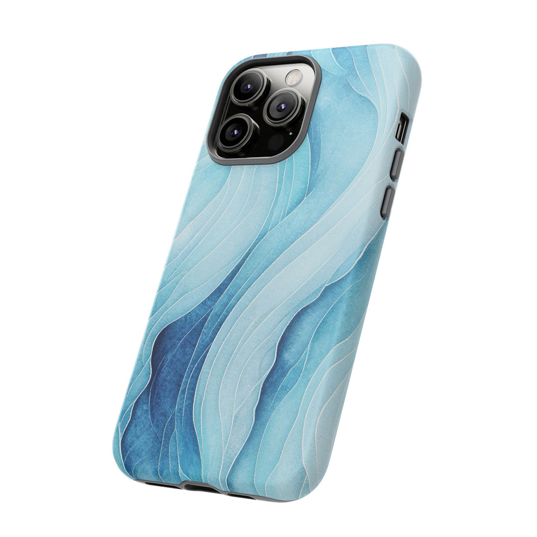 Abstract Waves Phone Case, Artistic Phone Cover, Ocean Vibe Case, Gift for Tech Lovers, Unique Mobile Accessories - bzbuzzbee