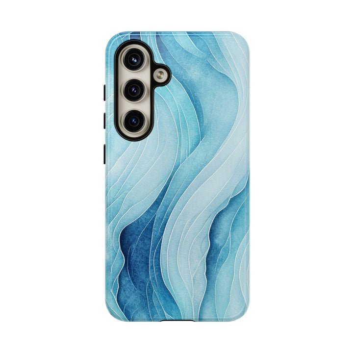 Abstract Waves Phone Case, Artistic Phone Cover, Ocean Vibe Case, Gift for Tech Lovers, Unique Mobile Accessories - bzbuzzbee