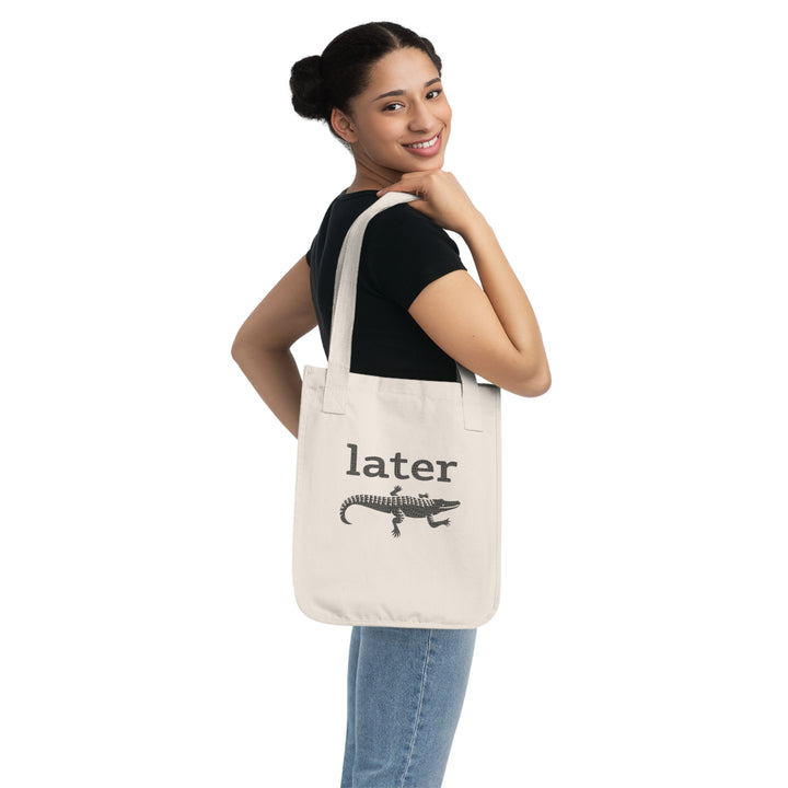 Later Gator Canvas Tote Bag - bzbuzzbee