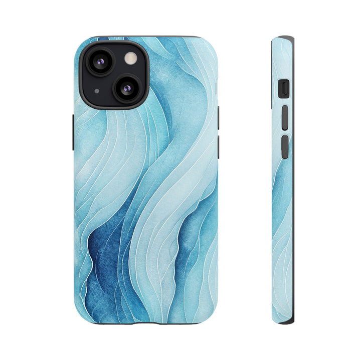 Abstract Waves Phone Case, Artistic Phone Cover, Ocean Vibe Case, Gift for Tech Lovers, Unique Mobile Accessories - bzbuzzbee
