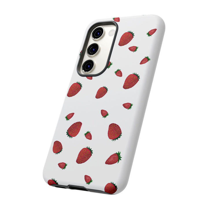 Strawberry Phone Case - Tough Cases, Cute Phone Cover, Berry Aesthetic, Gifts for Fruit Lovers, Summer Accessories - bzbuzzbee