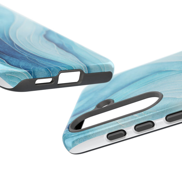 Abstract Waves Phone Case, Artistic Phone Cover, Ocean Vibe Case, Gift for Tech Lovers, Unique Mobile Accessories - bzbuzzbee