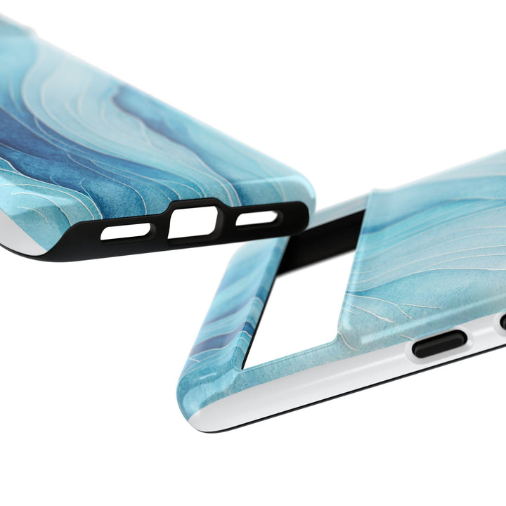 Abstract Waves Phone Case, Artistic Phone Cover, Ocean Vibe Case, Gift for Tech Lovers, Unique Mobile Accessories - bzbuzzbee