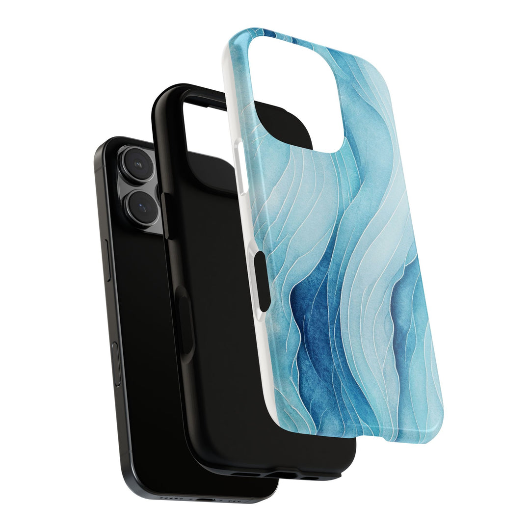 Abstract Waves Phone Case, Artistic Phone Cover, Ocean Vibe Case, Gift for Tech Lovers, Unique Mobile Accessories - bzbuzzbee