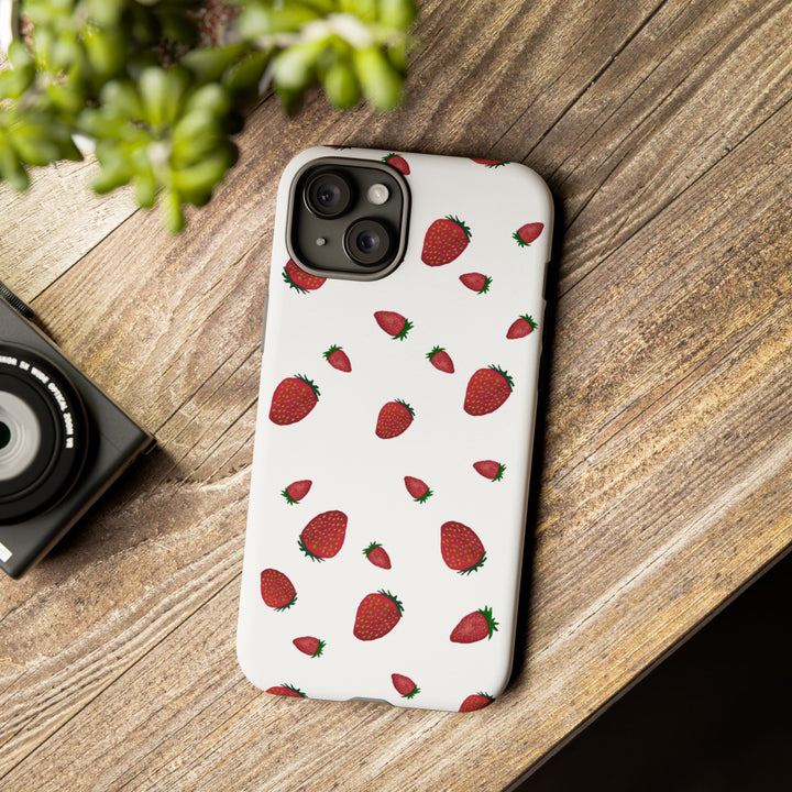 Strawberry Phone Case - Tough Cases, Cute Phone Cover, Berry Aesthetic, Gifts for Fruit Lovers, Summer Accessories - bzbuzzbee