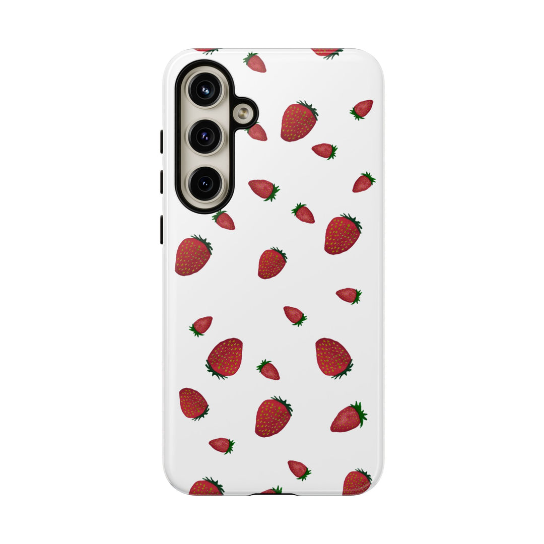 Strawberry Phone Case - Tough Cases, Cute Phone Cover, Berry Aesthetic, Gifts for Fruit Lovers, Summer Accessories - bzbuzzbee