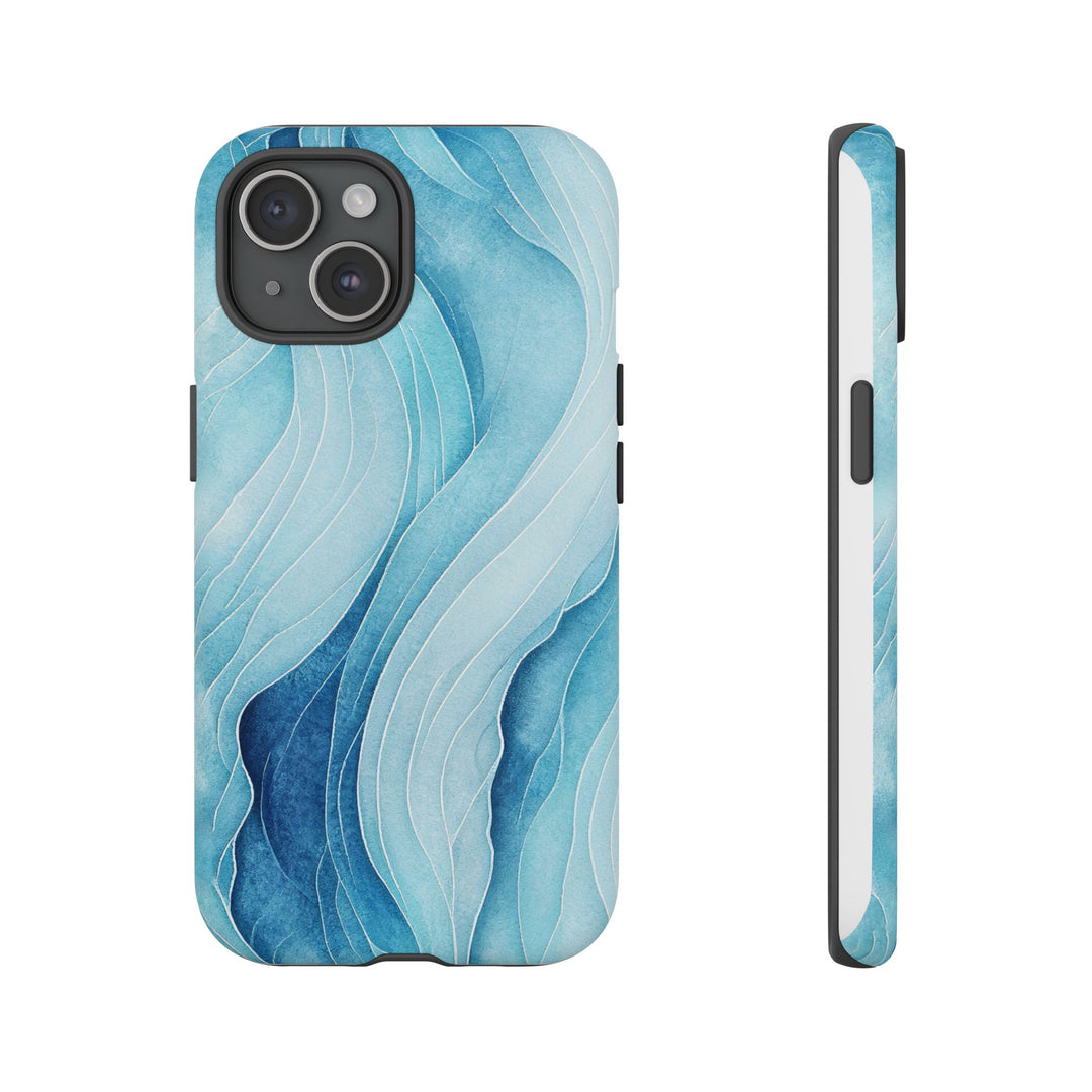 Abstract Waves Phone Case, Artistic Phone Cover, Ocean Vibe Case, Gift for Tech Lovers, Unique Mobile Accessories - bzbuzzbee