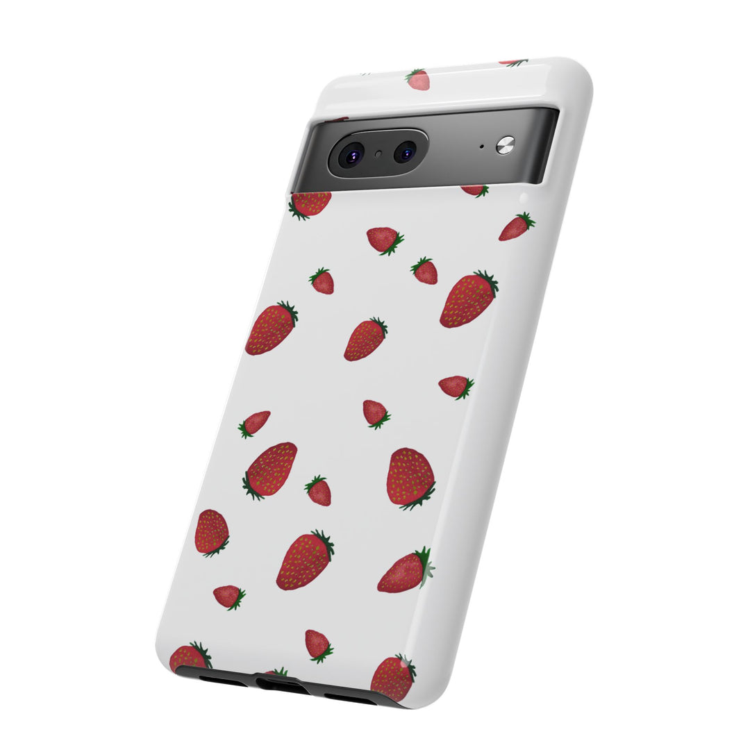 Strawberry Phone Case - Tough Cases, Cute Phone Cover, Berry Aesthetic, Gifts for Fruit Lovers, Summer Accessories - bzbuzzbee