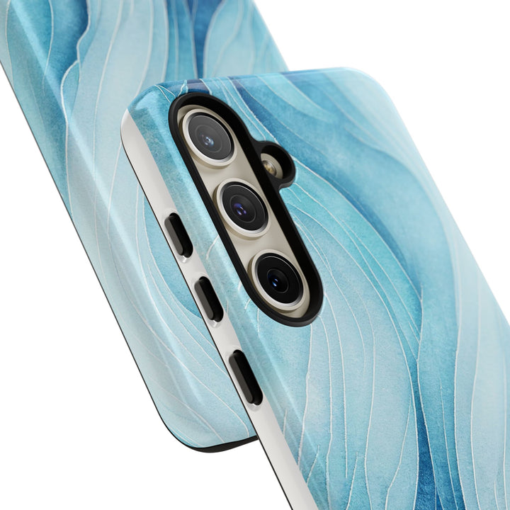 Abstract Waves Phone Case, Artistic Phone Cover, Ocean Vibe Case, Gift for Tech Lovers, Unique Mobile Accessories - bzbuzzbee