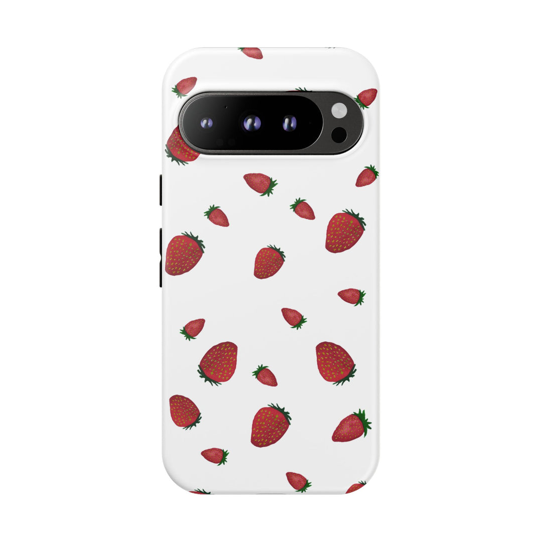 Strawberry Phone Case - Tough Cases, Cute Phone Cover, Berry Aesthetic, Gifts for Fruit Lovers, Summer Accessories - bzbuzzbee