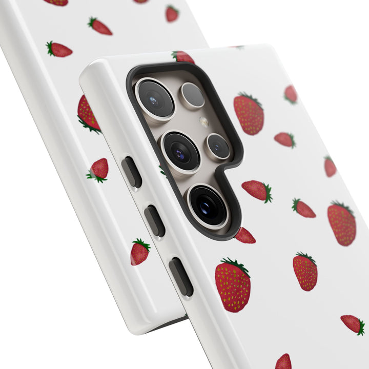 Strawberry Phone Case - Tough Cases, Cute Phone Cover, Berry Aesthetic, Gifts for Fruit Lovers, Summer Accessories - bzbuzzbee