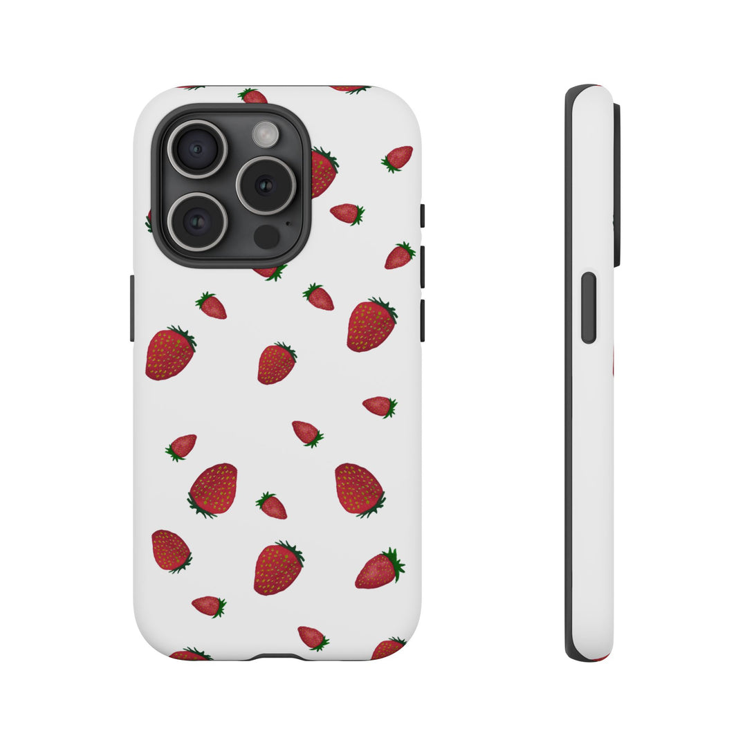 Strawberry Phone Case - Tough Cases, Cute Phone Cover, Berry Aesthetic, Gifts for Fruit Lovers, Summer Accessories - bzbuzzbee