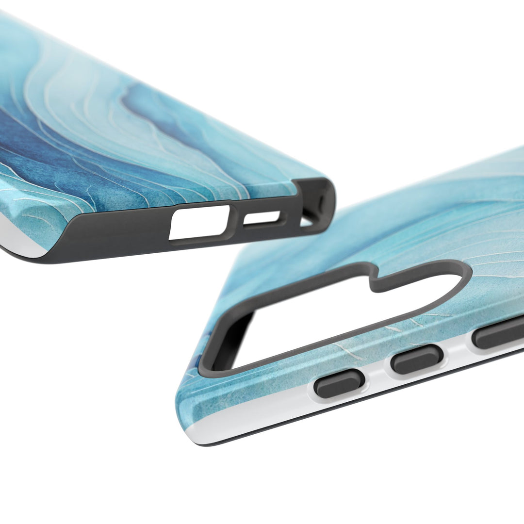 Abstract Waves Phone Case, Artistic Phone Cover, Ocean Vibe Case, Gift for Tech Lovers, Unique Mobile Accessories - bzbuzzbee