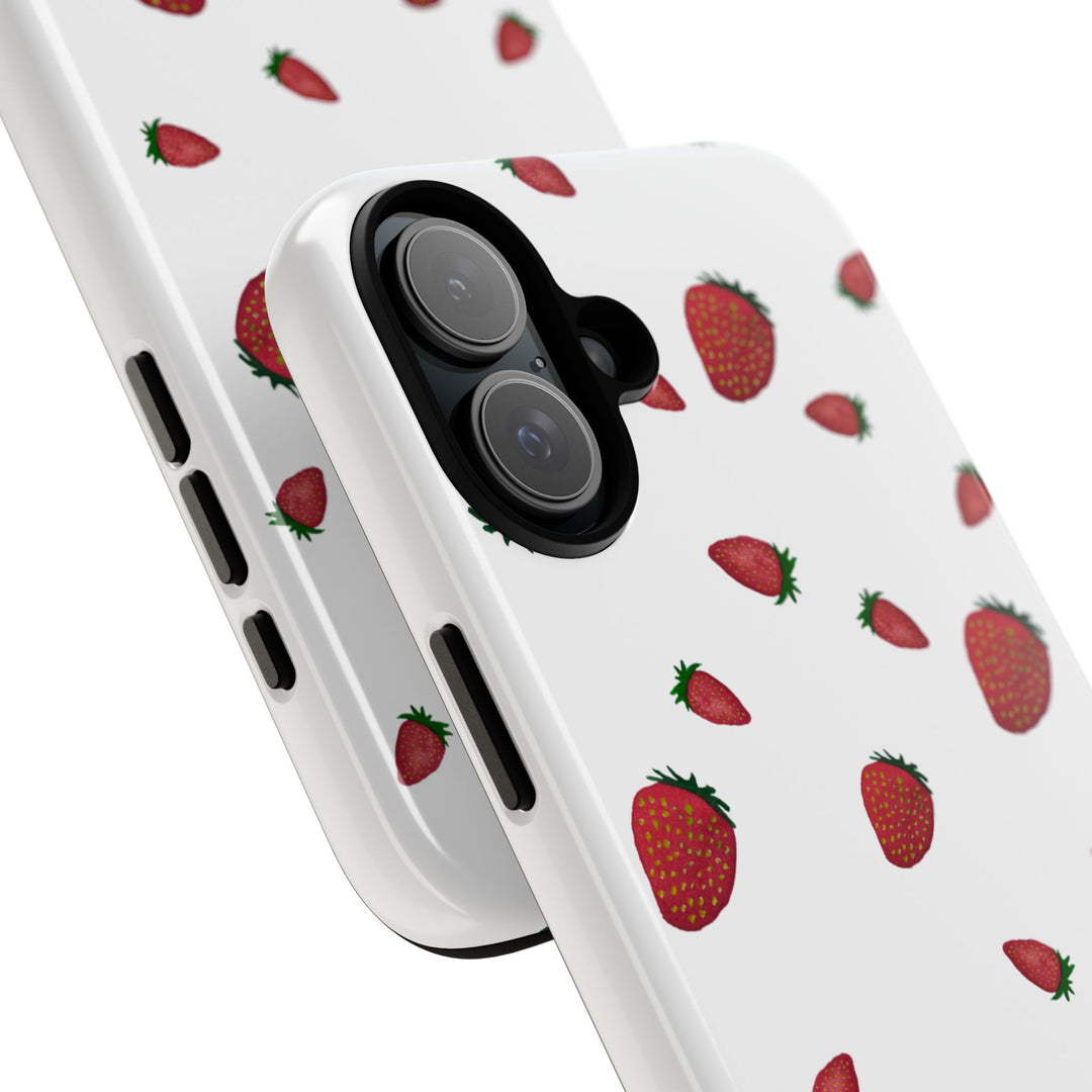 Strawberry Phone Case - Tough Cases, Cute Phone Cover, Berry Aesthetic, Gifts for Fruit Lovers, Summer Accessories - bzbuzzbee