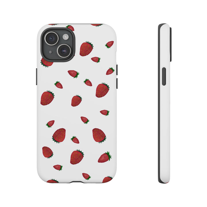 Strawberry Phone Case - Tough Cases, Cute Phone Cover, Berry Aesthetic, Gifts for Fruit Lovers, Summer Accessories - bzbuzzbee
