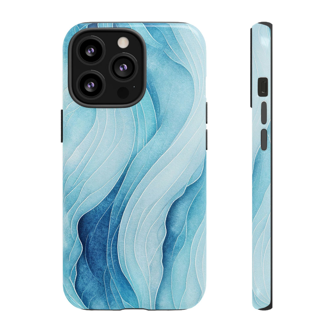 Abstract Waves Phone Case, Artistic Phone Cover, Ocean Vibe Case, Gift for Tech Lovers, Unique Mobile Accessories - bzbuzzbee