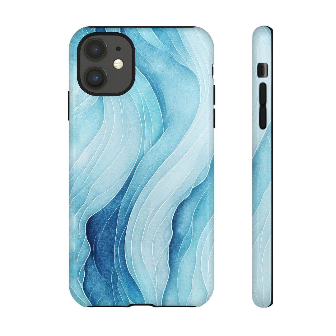 Abstract Waves Phone Case, Artistic Phone Cover, Ocean Vibe Case, Gift for Tech Lovers, Unique Mobile Accessories - bzbuzzbee
