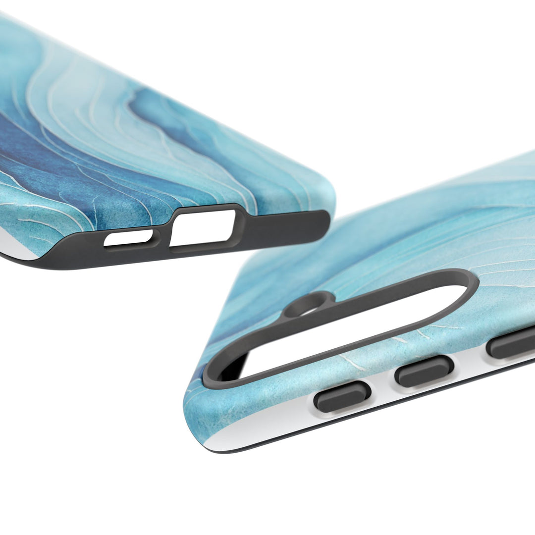 Abstract Waves Phone Case, Artistic Phone Cover, Ocean Vibe Case, Gift for Tech Lovers, Unique Mobile Accessories - bzbuzzbee