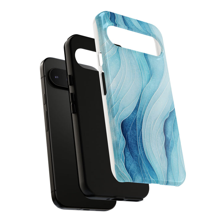 Abstract Waves Phone Case, Artistic Phone Cover, Ocean Vibe Case, Gift for Tech Lovers, Unique Mobile Accessories - bzbuzzbee
