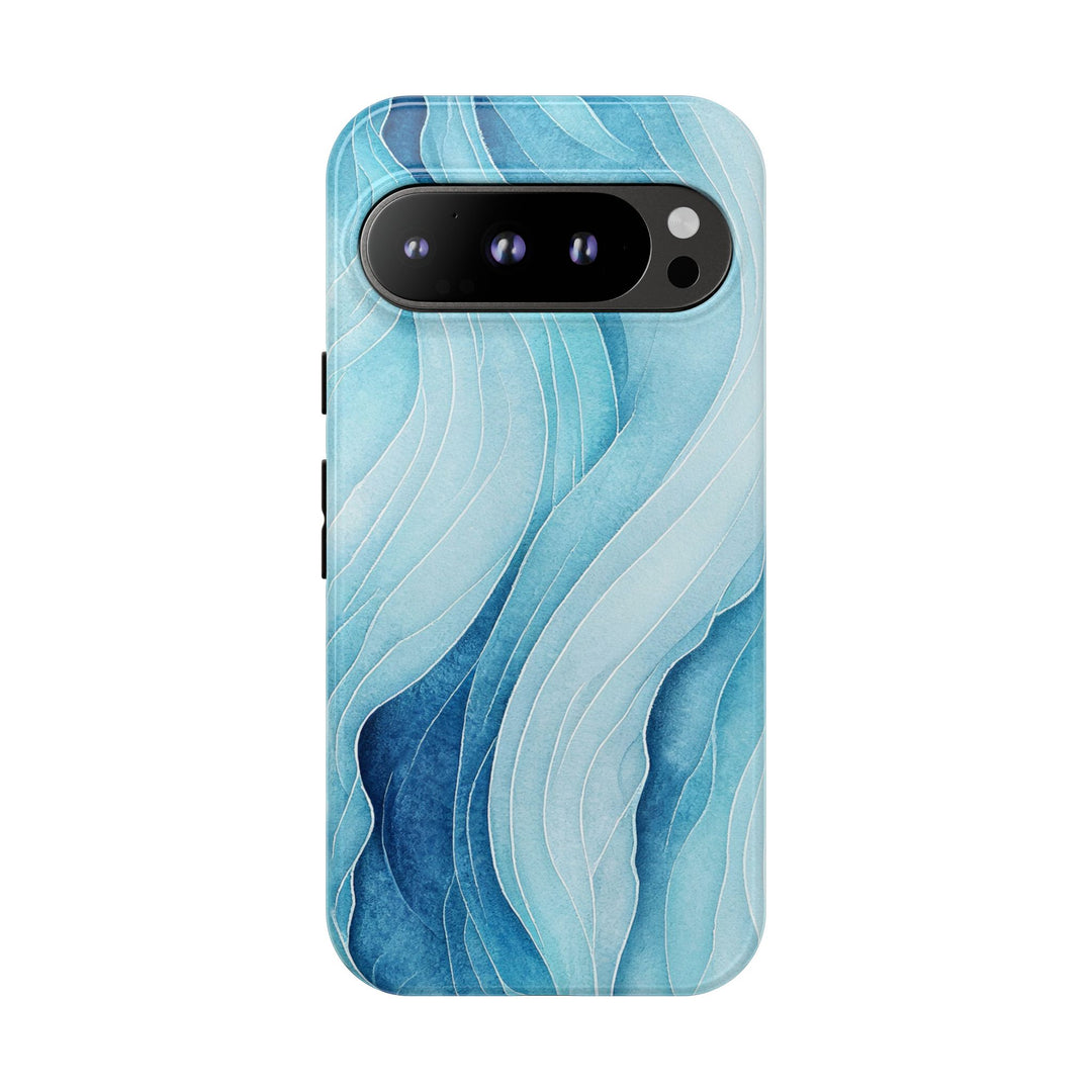 Abstract Waves Phone Case, Artistic Phone Cover, Ocean Vibe Case, Gift for Tech Lovers, Unique Mobile Accessories - bzbuzzbee