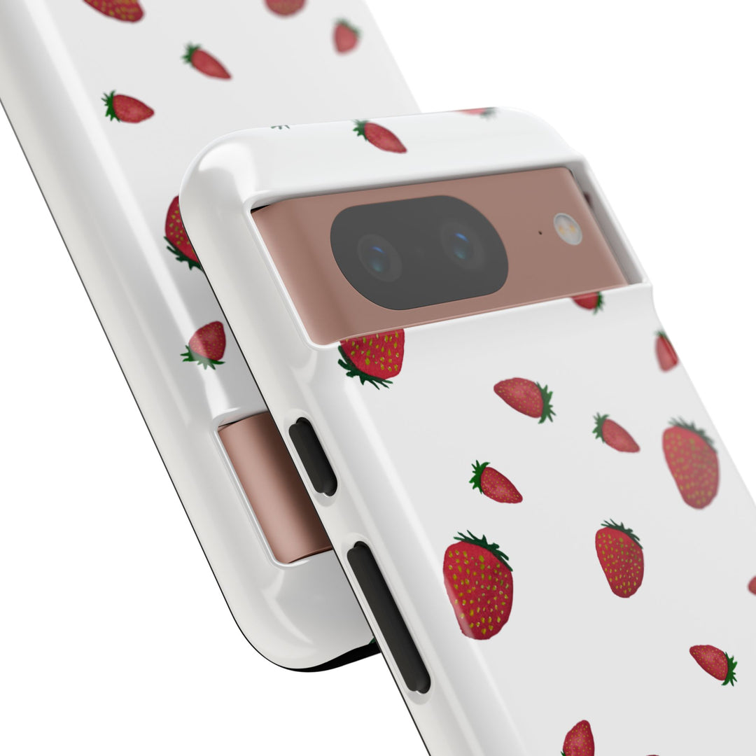 Strawberry Phone Case - Tough Cases, Cute Phone Cover, Berry Aesthetic, Gifts for Fruit Lovers, Summer Accessories - bzbuzzbee