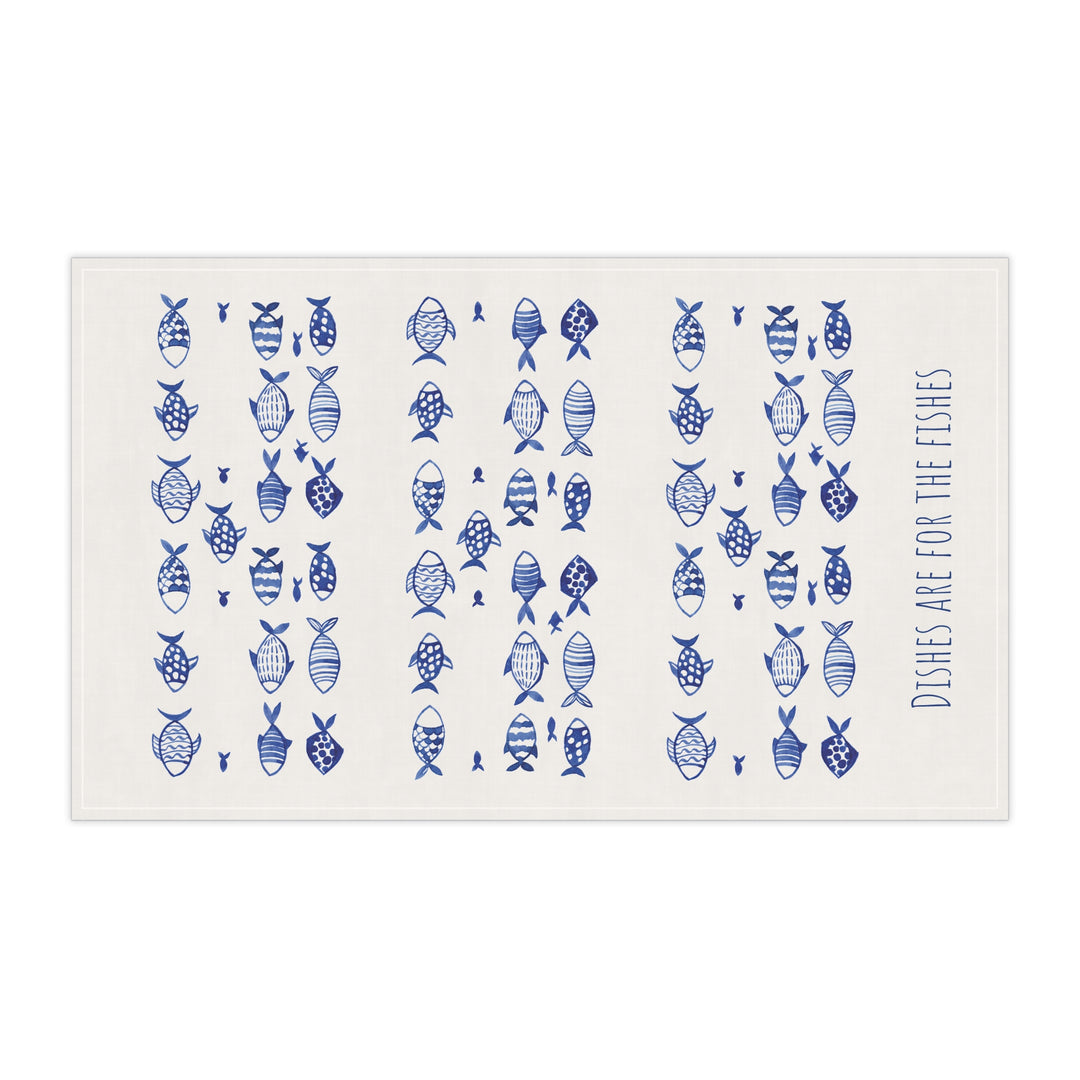 Dishes Are For the Fishes Kitchen Towel - bzbuzzbee