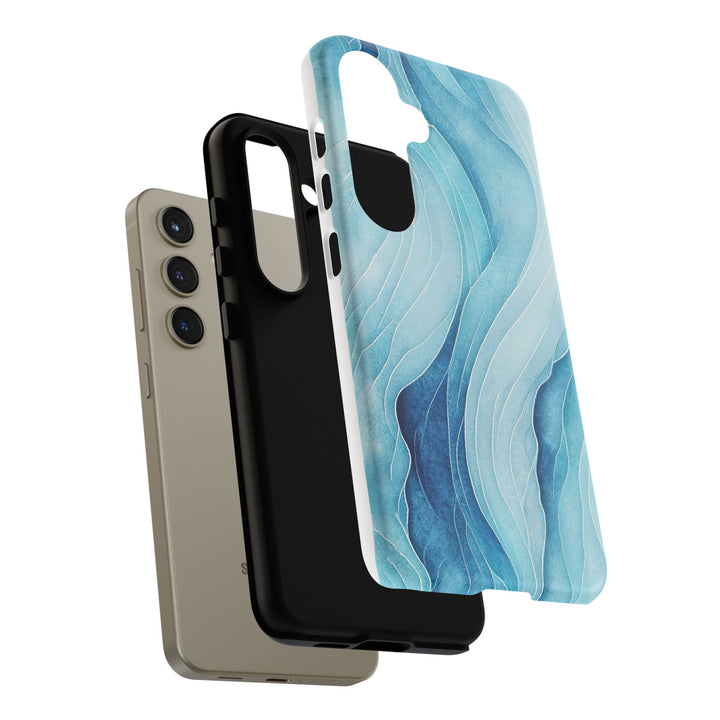Abstract Waves Phone Case, Artistic Phone Cover, Ocean Vibe Case, Gift for Tech Lovers, Unique Mobile Accessories - bzbuzzbee