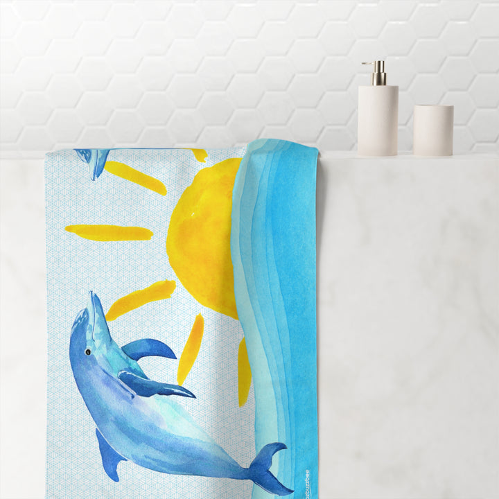 Dolphins & Sun Towel - bzbuzzbee