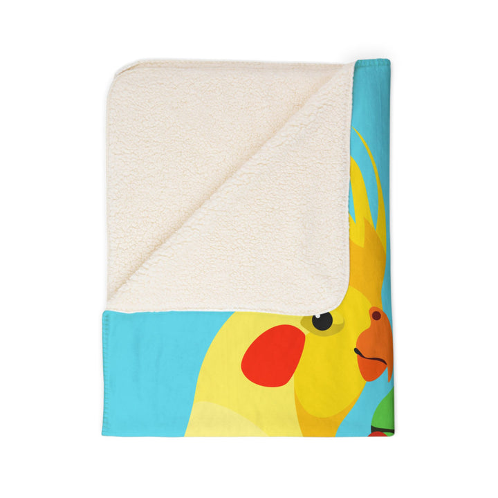 Cuckatoo and Parrot Fleece Sherpa Blanket - bzbuzzbee