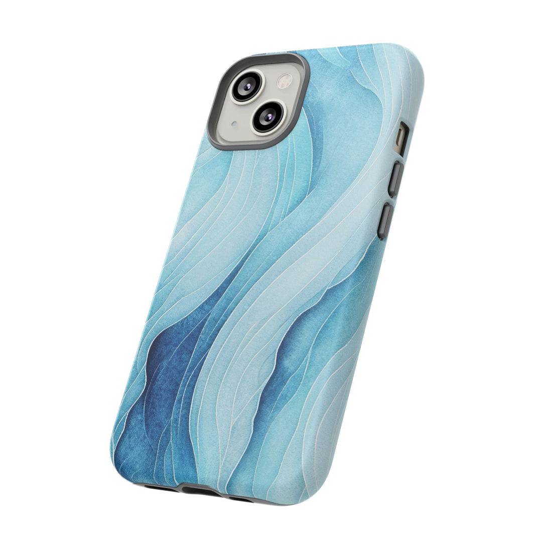 Abstract Waves Phone Case, Artistic Phone Cover, Ocean Vibe Case, Gift for Tech Lovers, Unique Mobile Accessories - bzbuzzbee