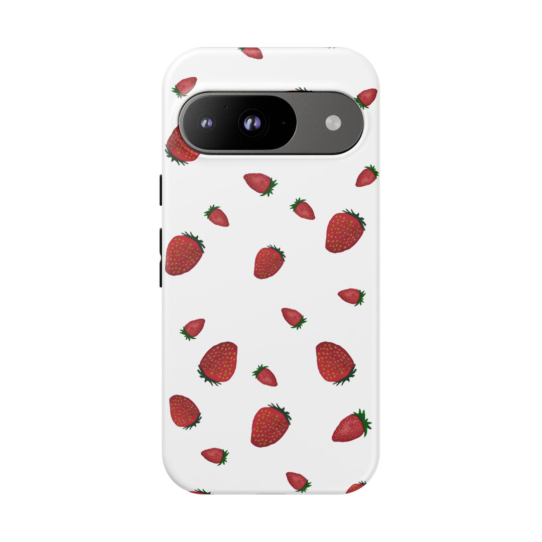 Strawberry Phone Case - Tough Cases, Cute Phone Cover, Berry Aesthetic, Gifts for Fruit Lovers, Summer Accessories - bzbuzzbee