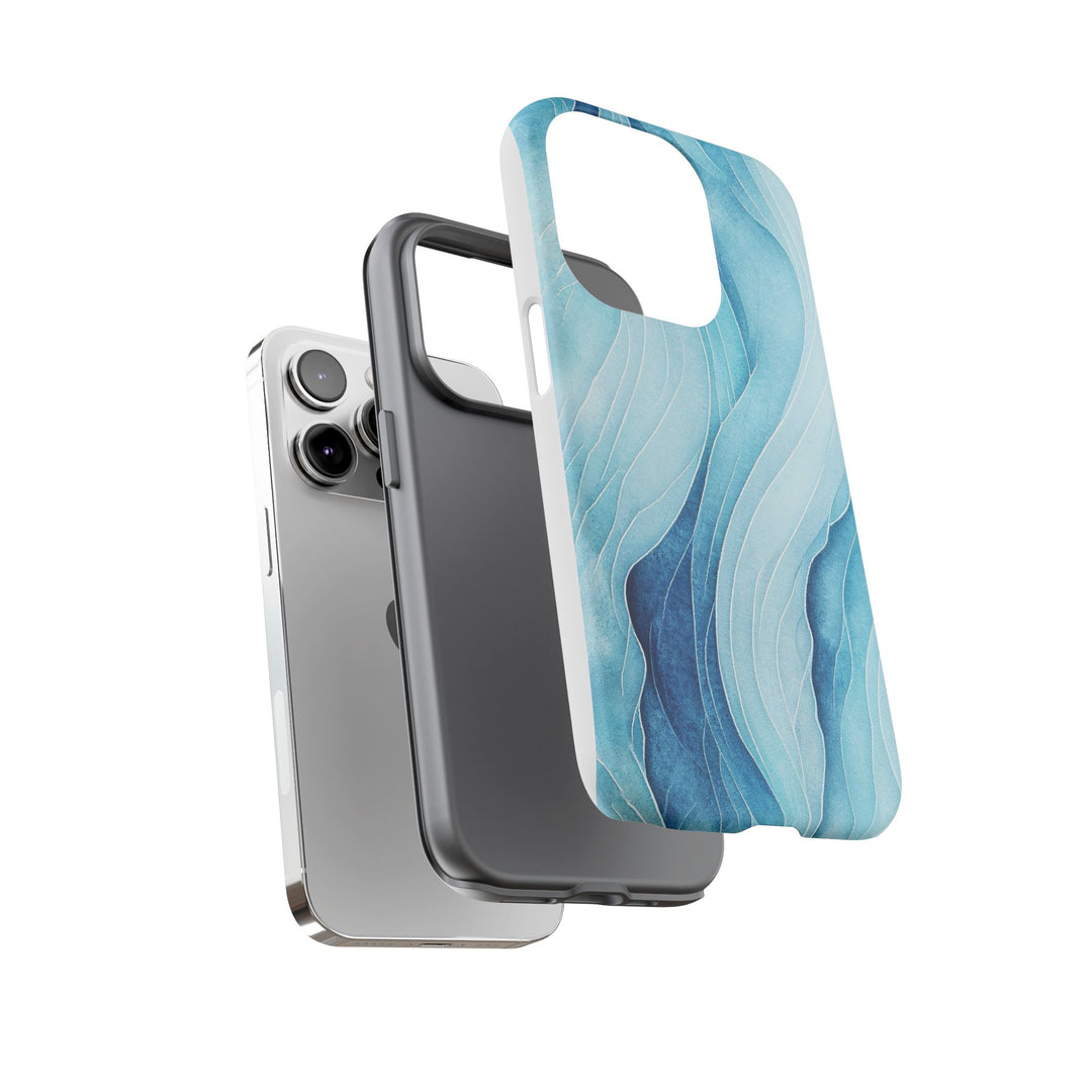Abstract Waves Phone Case, Artistic Phone Cover, Ocean Vibe Case, Gift for Tech Lovers, Unique Mobile Accessories - bzbuzzbee