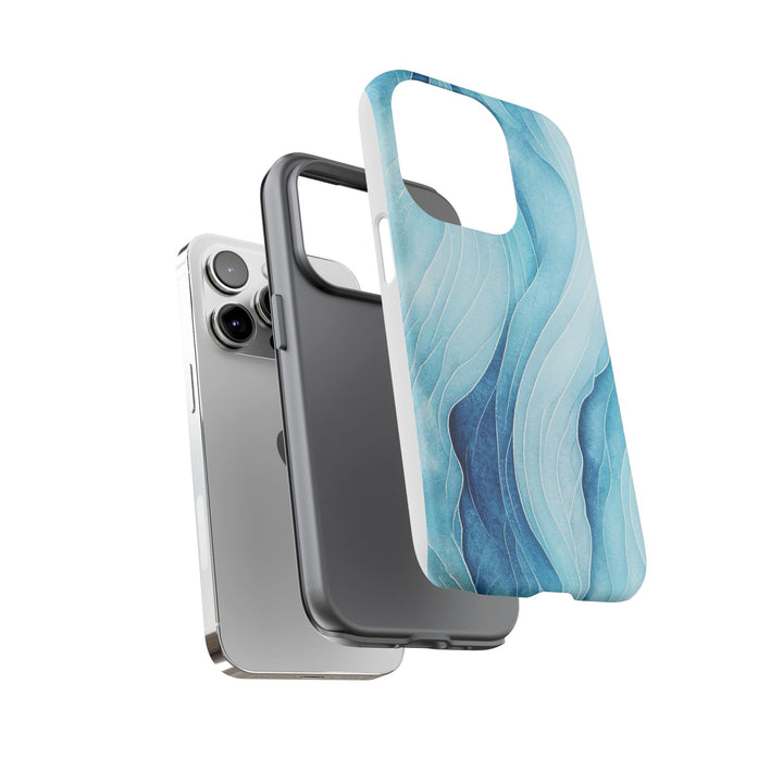 Abstract Waves Phone Case, Artistic Phone Cover, Ocean Vibe Case, Gift for Tech Lovers, Unique Mobile Accessories - bzbuzzbee