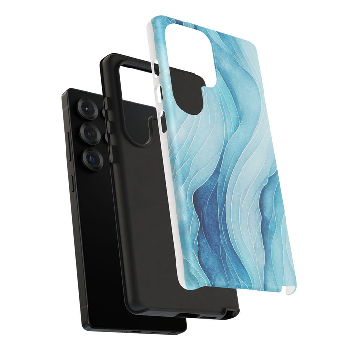 Abstract Waves Phone Case, Artistic Phone Cover, Ocean Vibe Case, Gift for Tech Lovers, Unique Mobile Accessories - bzbuzzbee