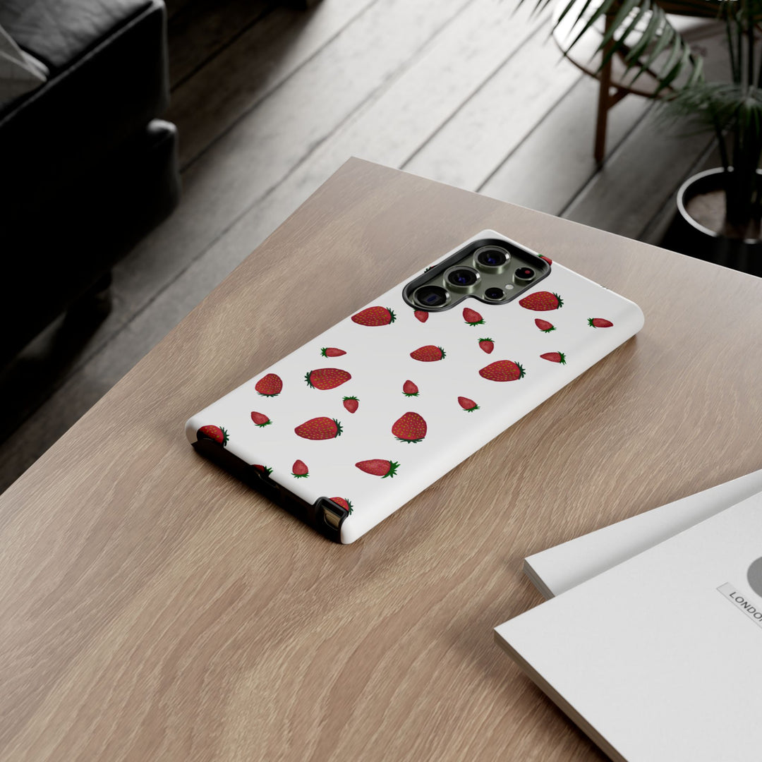 Strawberry Phone Case - Tough Cases, Cute Phone Cover, Berry Aesthetic, Gifts for Fruit Lovers, Summer Accessories - bzbuzzbee