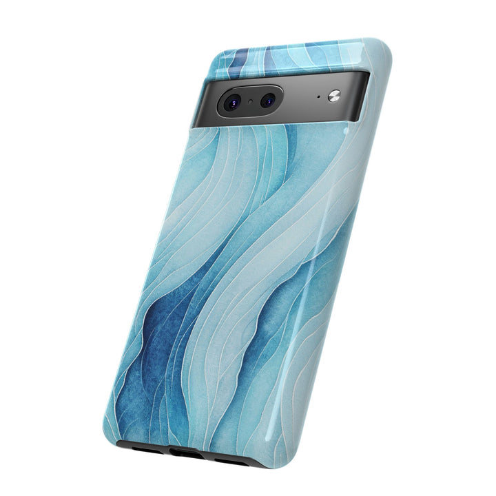 Abstract Waves Phone Case, Artistic Phone Cover, Ocean Vibe Case, Gift for Tech Lovers, Unique Mobile Accessories - bzbuzzbee