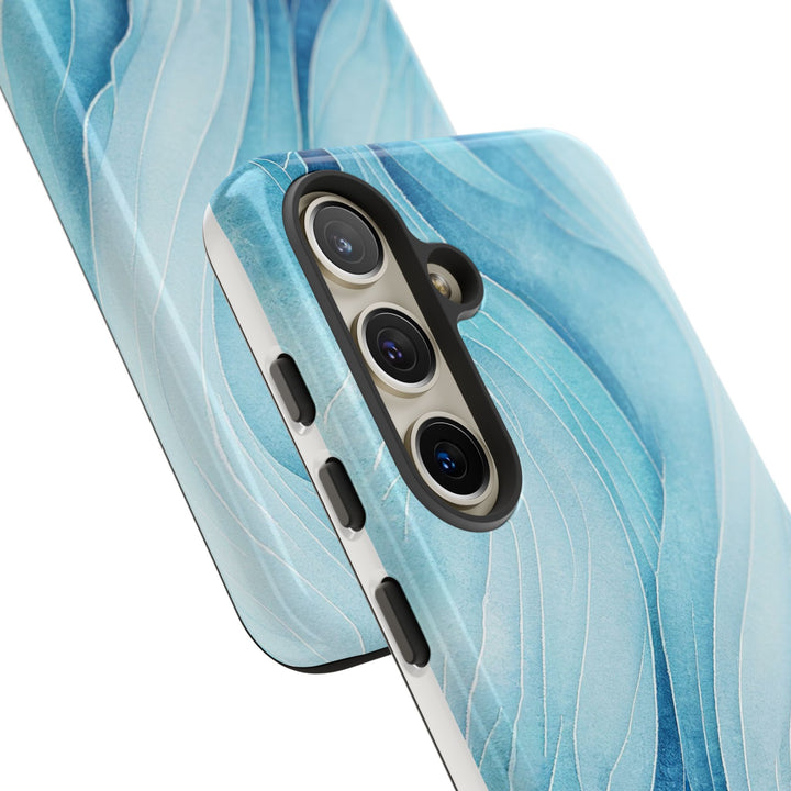 Abstract Waves Phone Case, Artistic Phone Cover, Ocean Vibe Case, Gift for Tech Lovers, Unique Mobile Accessories - bzbuzzbee