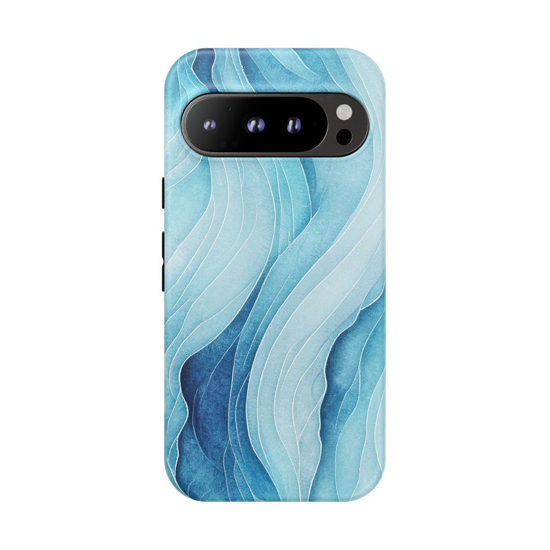 Abstract Waves Phone Case, Artistic Phone Cover, Ocean Vibe Case, Gift for Tech Lovers, Unique Mobile Accessories - bzbuzzbee