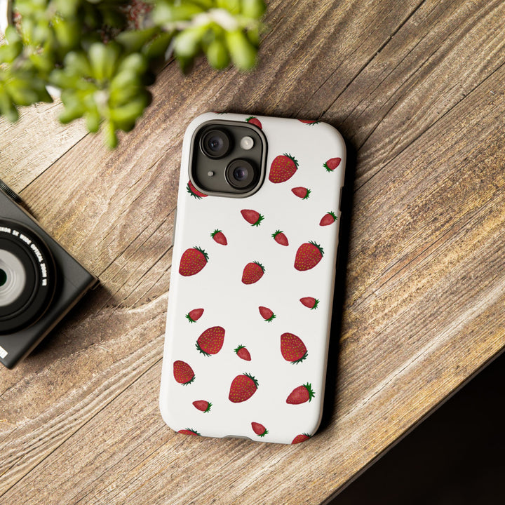 Strawberry Phone Case - Tough Cases, Cute Phone Cover, Berry Aesthetic, Gifts for Fruit Lovers, Summer Accessories - bzbuzzbee